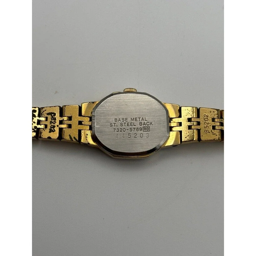 Vintage Seiko Quartz Gold-Tone Textured Watch Cal 7320